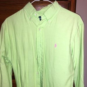 Polo Ralph Lauren Button down. Lime green